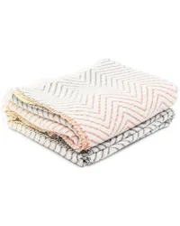 Missoni Home Gestrickte Decke mit Zickzackmuster Gelb