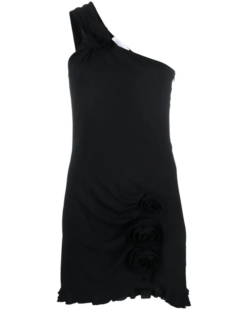 Blumarine Minikleid mit Blumenapplikation - Schwarz Schwarz