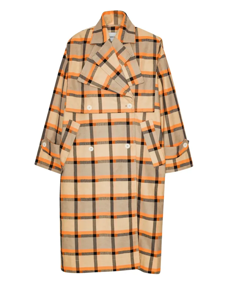Henrik Vibskov Karierter Trenchcoat - Gelb Gelb
