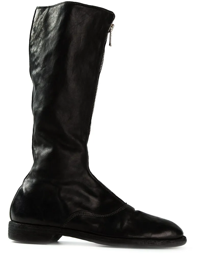 GUIDI Stiefel mit Reißverschluss - Schwarz Schwarz