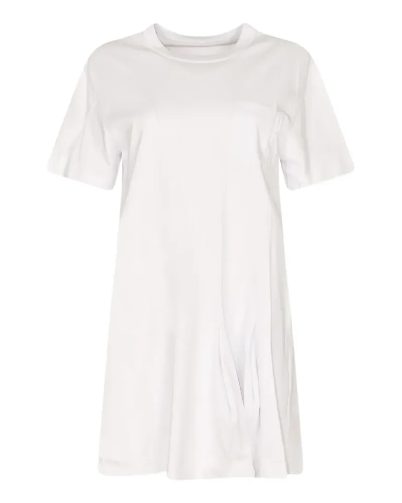 Sacai T-shirt dress - Weiß Weiß