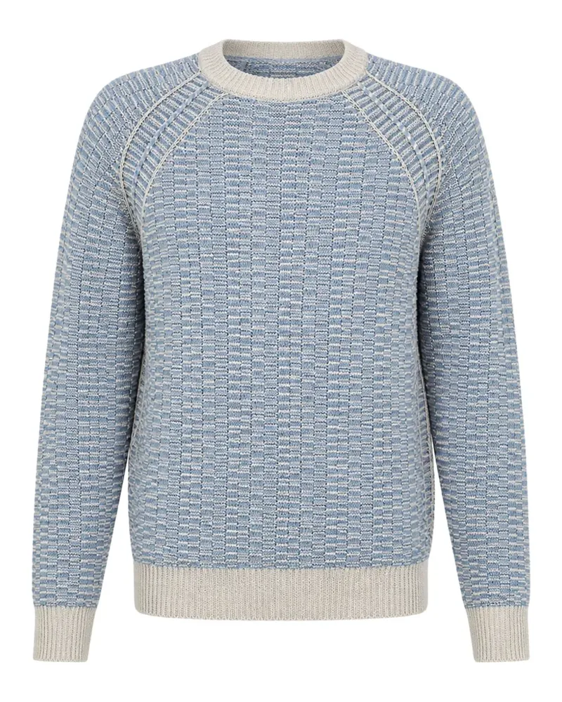 Roberto Collina textured-knit raglan-sleeve sweater - Blau Blau