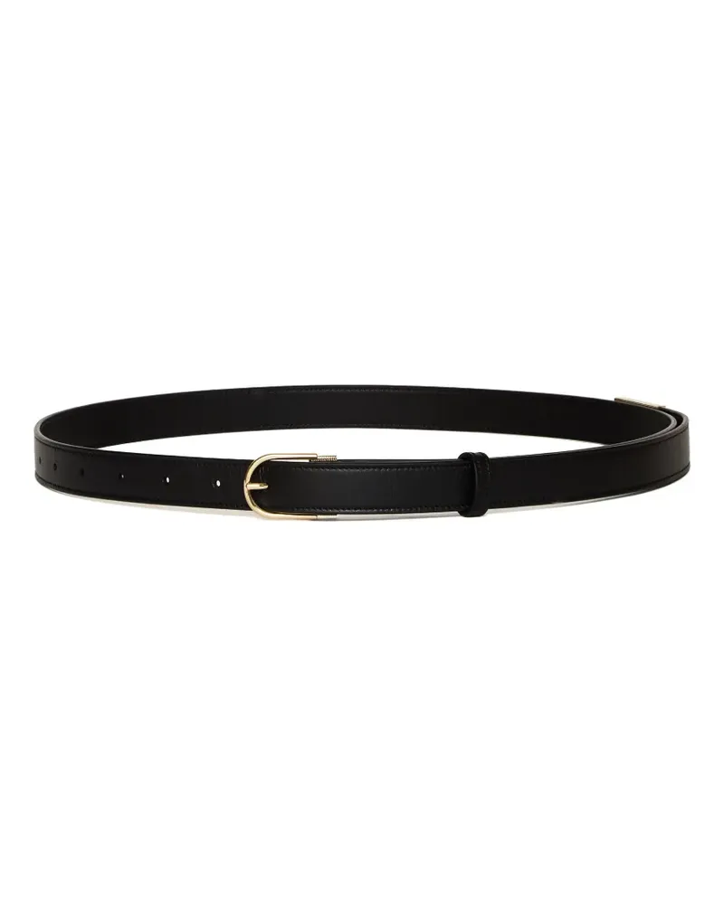 Victoria Beckham Earring buckle leather belt - Schwarz Schwarz