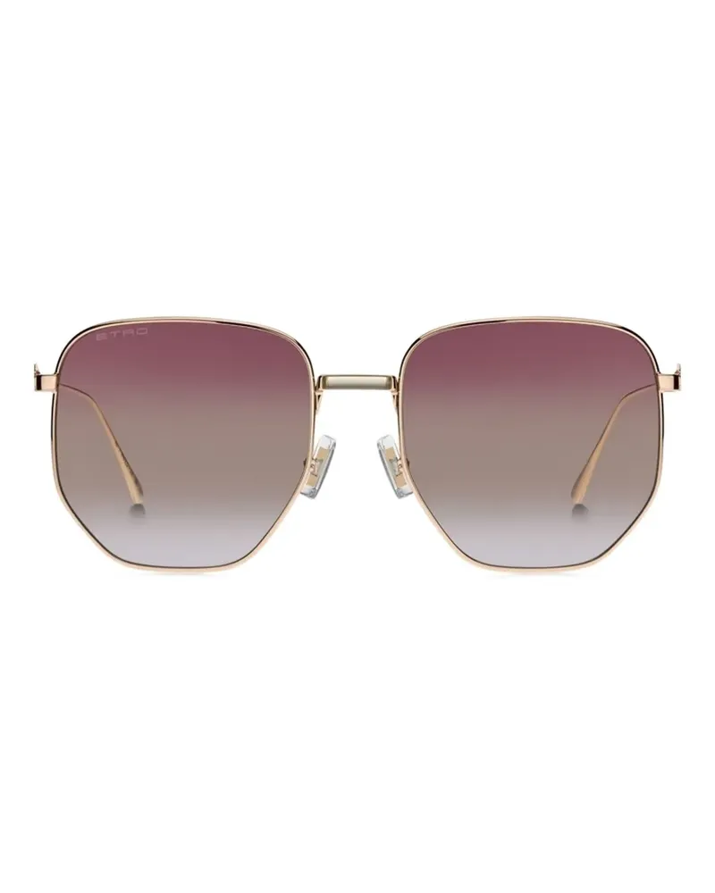 Etro Sonnenbrille mit Oversized-Gestell - Gold Gold