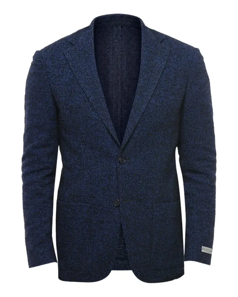 Corneliani single-breasted textured blazer - Blau Blau