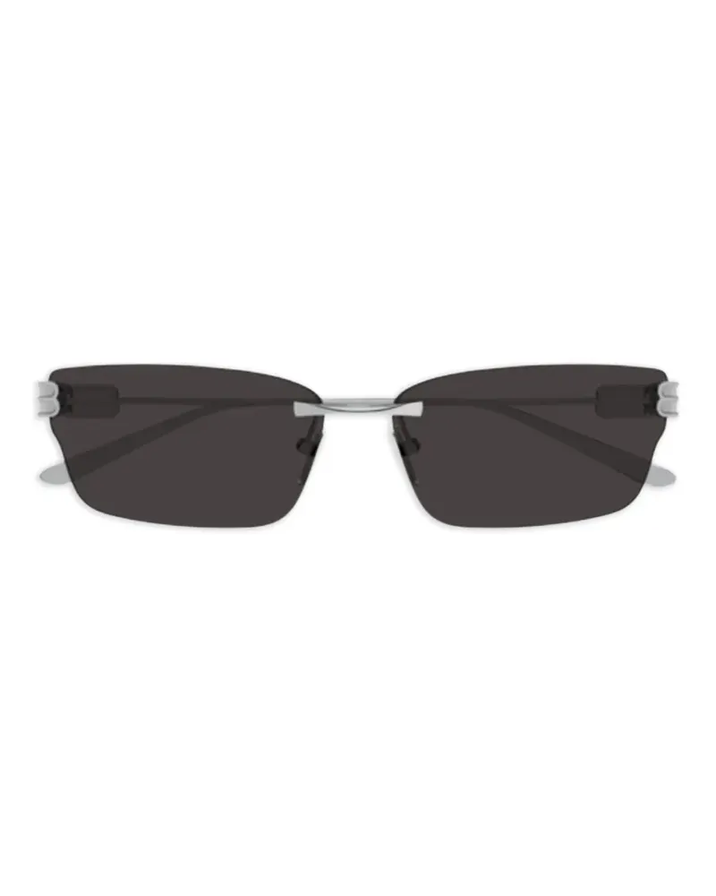Balenciaga Sonnenbrille mit Logo - Silber Silber