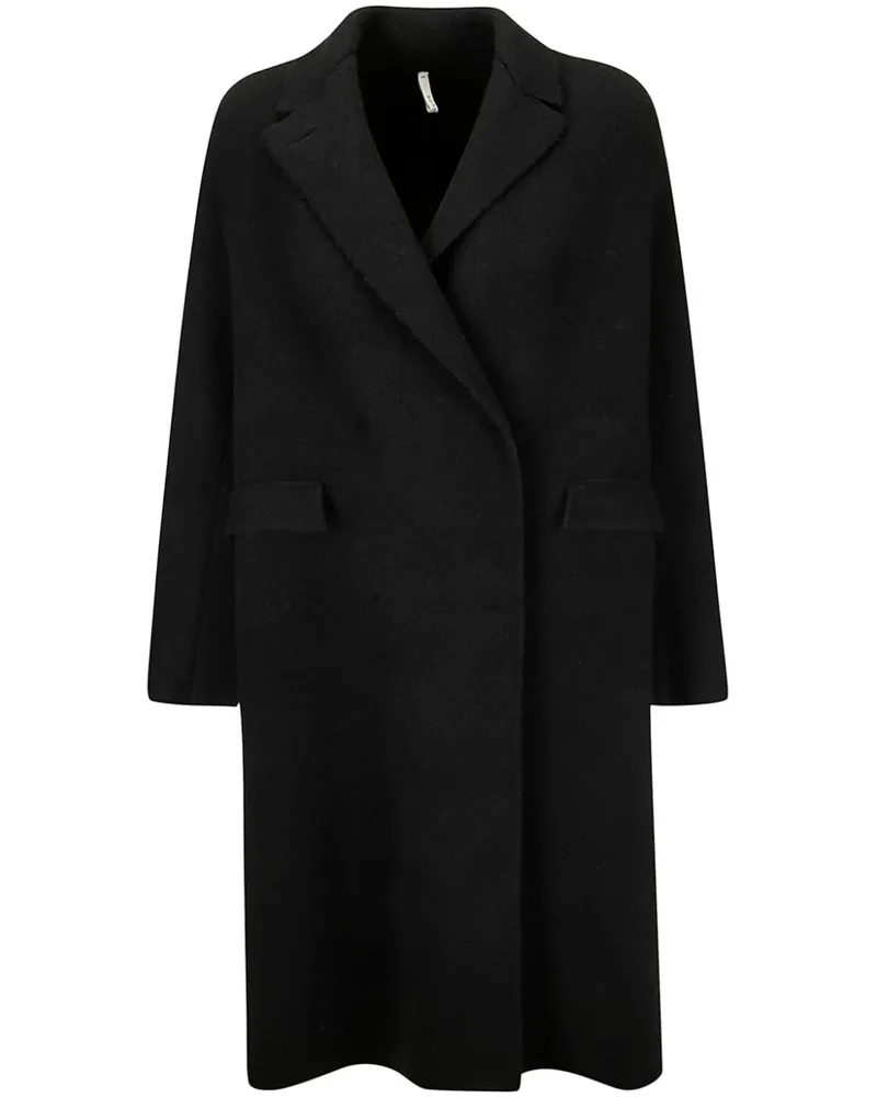 Boboutic Doppelreihiger Mantel - Schwarz Schwarz