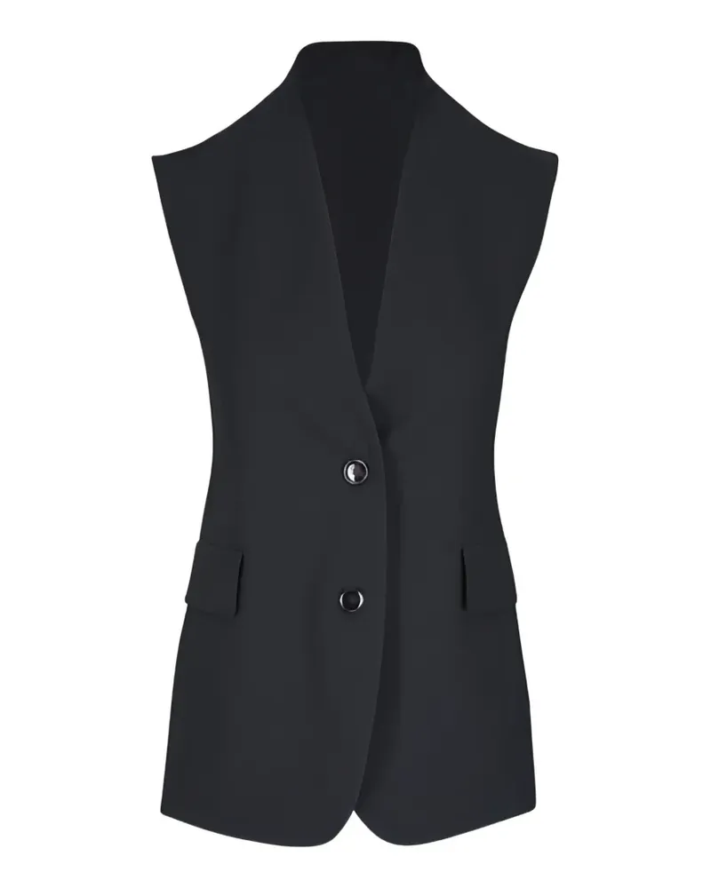 Akris button sleeveless jacket - Schwarz Schwarz