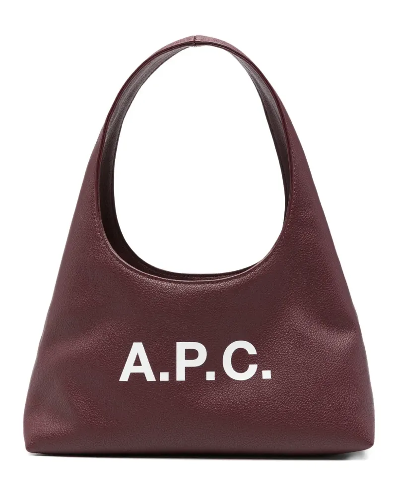 A.P.C. small Ninon logo-print tote bag - Violett Violett