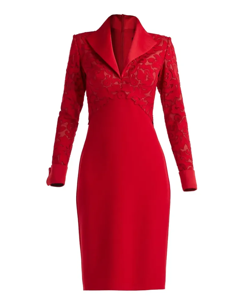 Tadashi Shoji Rovet Midikleid aus Blumenspitze - Rot Rot