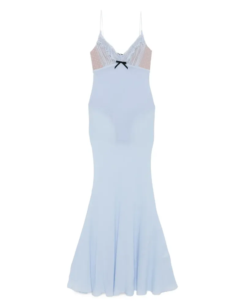 Self-Portrait Camisole-Maxikleid mit Spitzenbesatz - Blau Blau