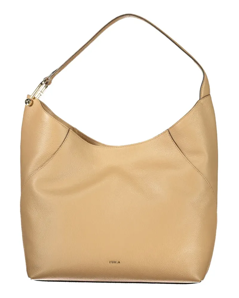 Furla large Lara leather tote bag - Nude Nude