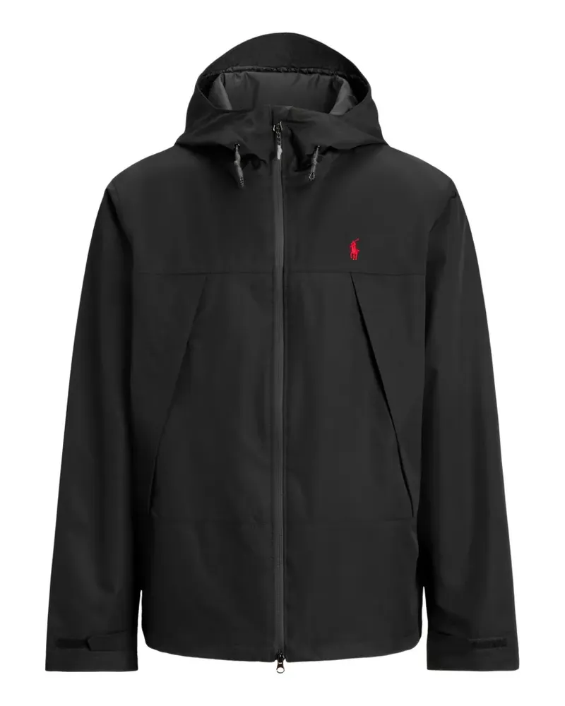 Ralph Lauren Kapuzenjacke mit Logo-Stickerei - Schwarz Schwarz