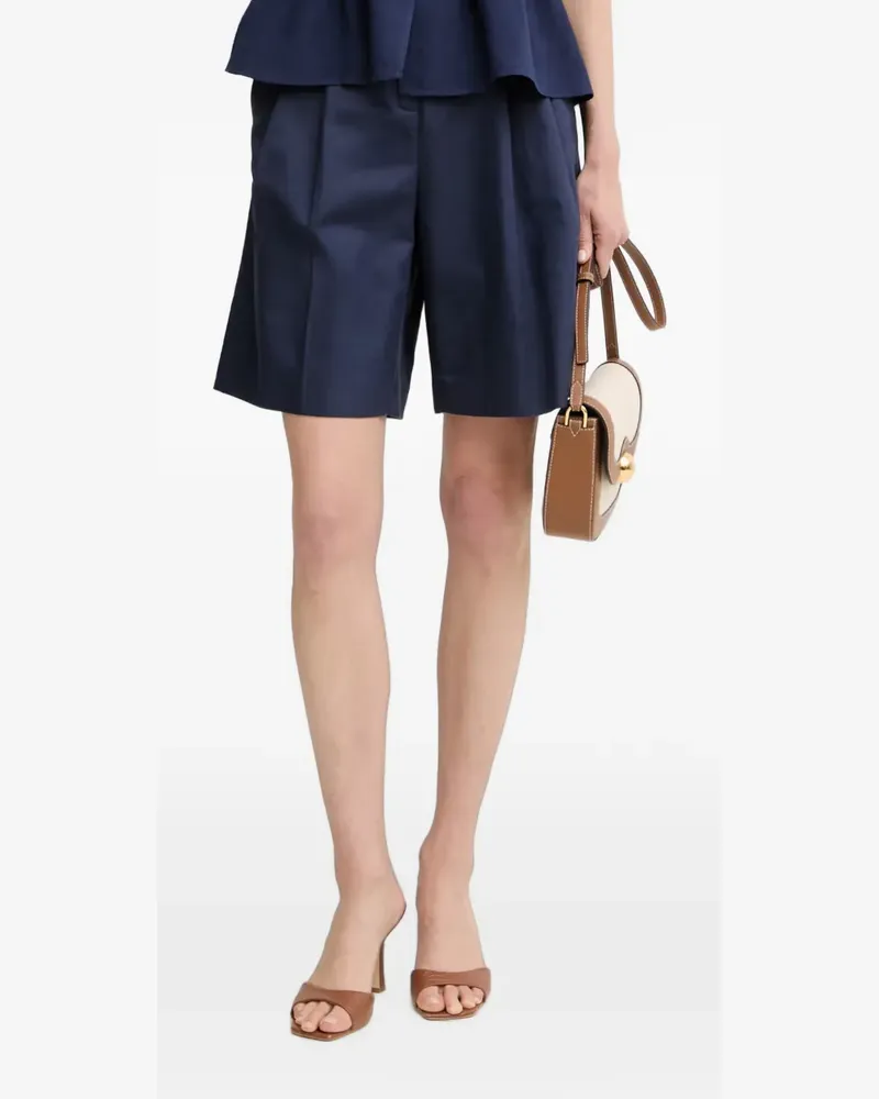 Trussardi pleated-waistband shorts - Blau Blau