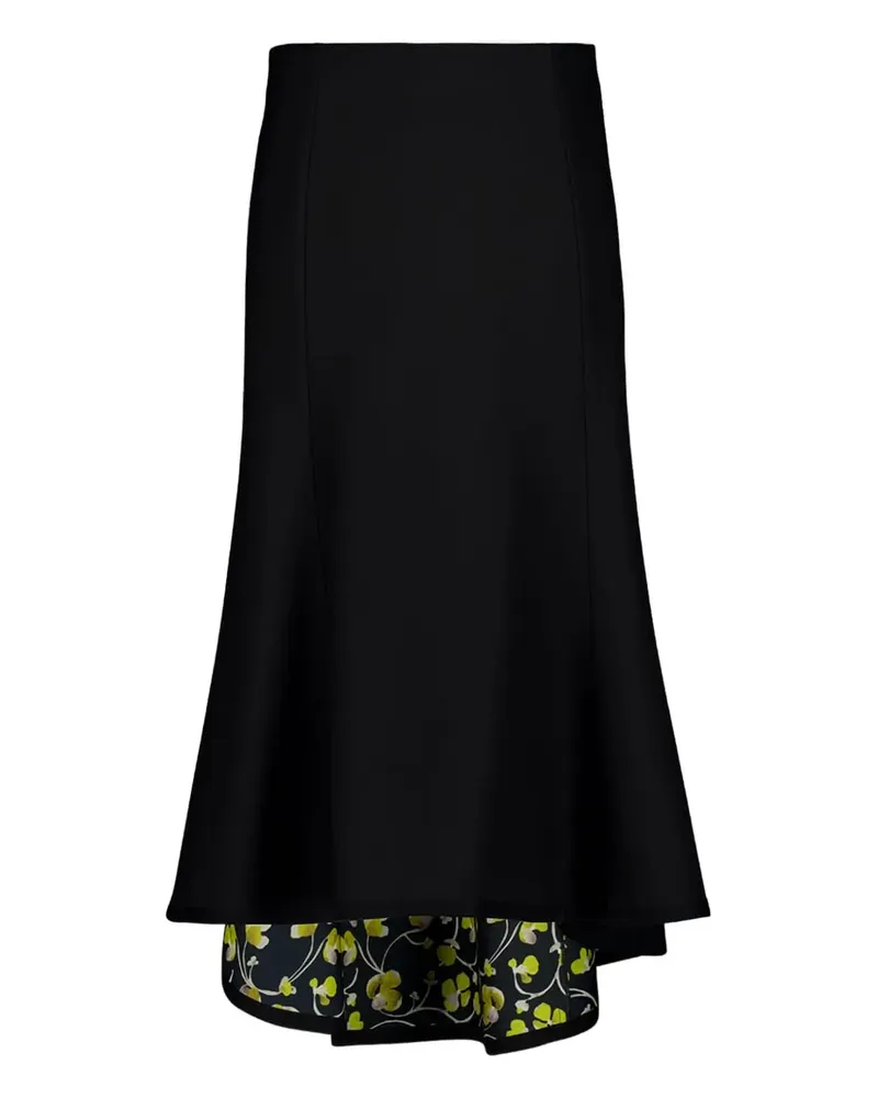 La DoubleJ Midirock mit Reißverschluss - Schwarz Schwarz