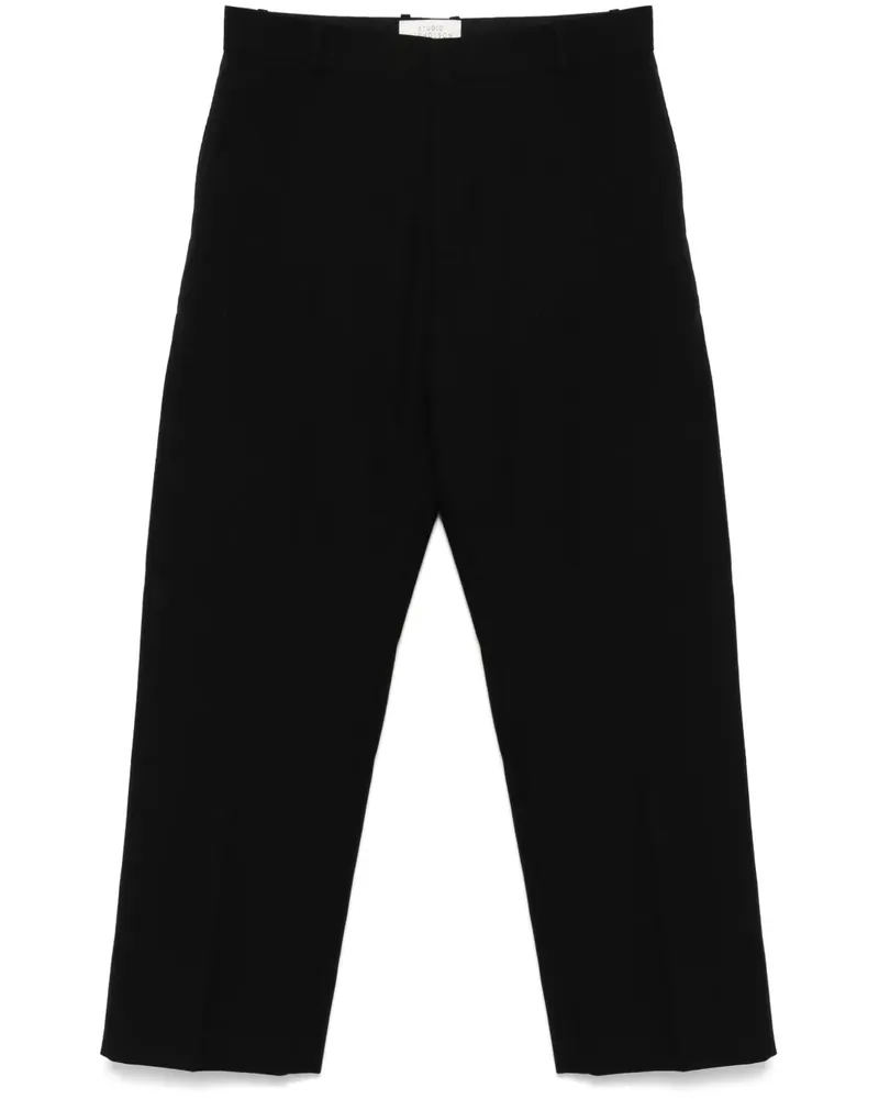 Studio Nicholson Halbhohe Straight-Leg-Hose - Schwarz Schwarz