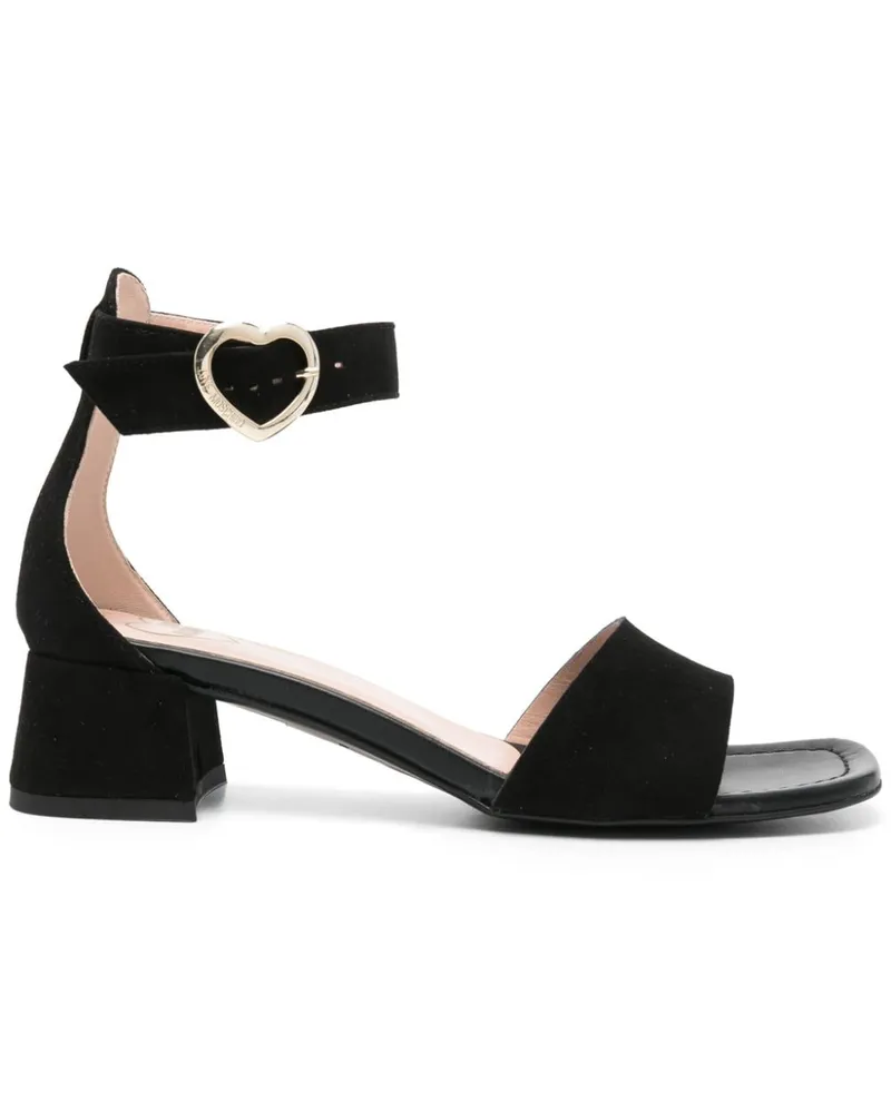 Moschino Sandalen aus Wildleder 45mm - Schwarz Schwarz