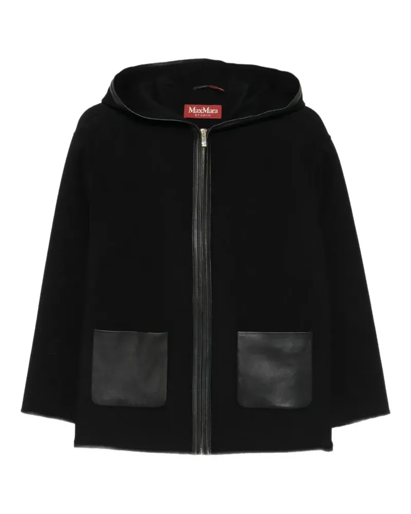 Max Mara Comica hooded wool coat - Schwarz Schwarz