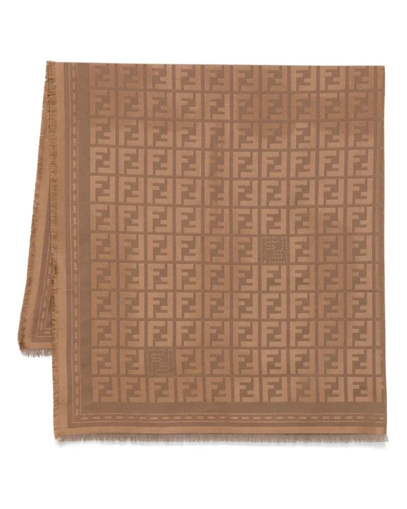 Fendi Schal aus FF-Jacquard - Braun Braun