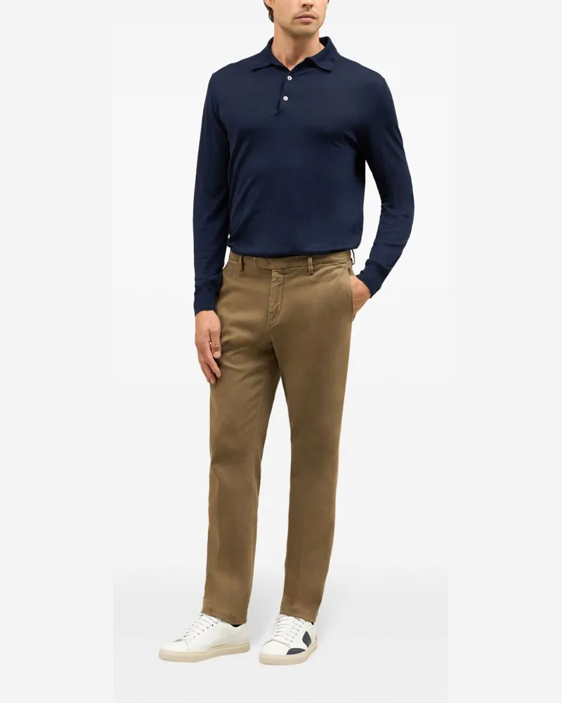 Boglioli Poloshirt aus Schurwolle - Blau Blau