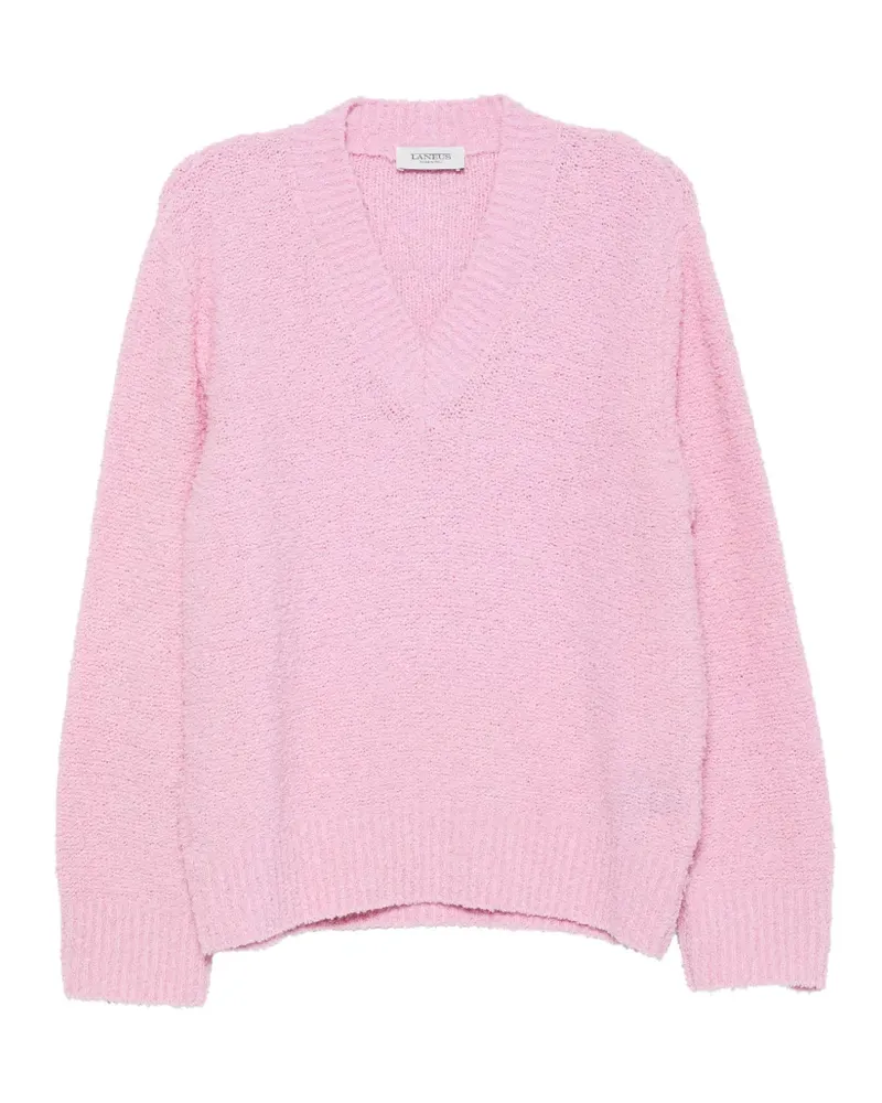 Laneus Pullover mit V-Ausschnitt - Rosa Rosa