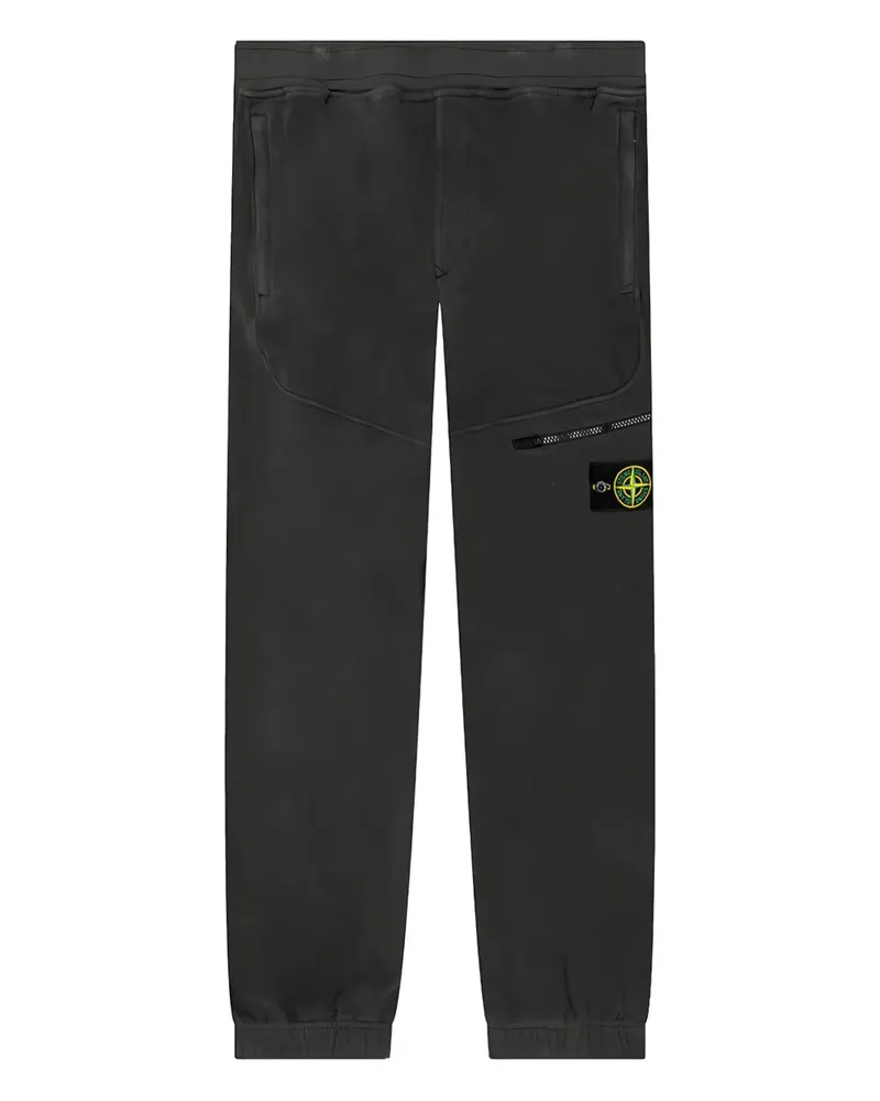Stone Island Jogginghose mit Kompass-Patch - Schwarz Schwarz