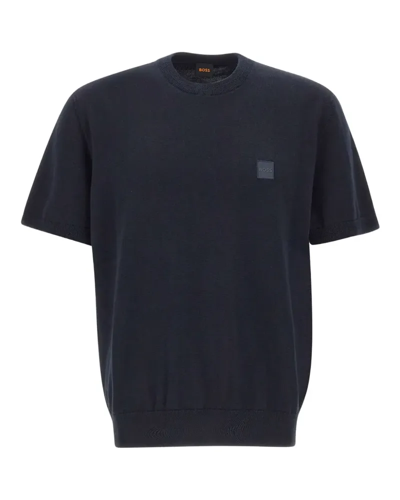 HUGO BOSS Kanacho logo patch short-sleeve T-shirt - Blau Blau
