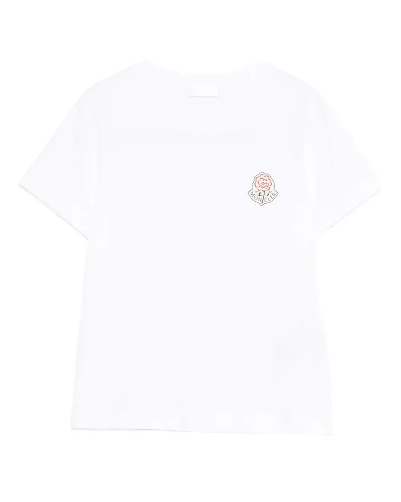 Moncler T-Shirt mit Logo-Detail - Weiß Weiß