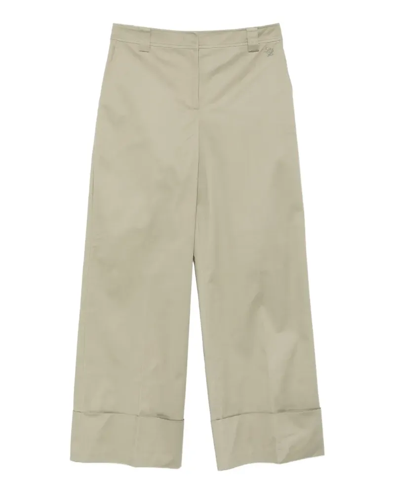 Liu Jo logo-embroidered trousers - Nude Nude