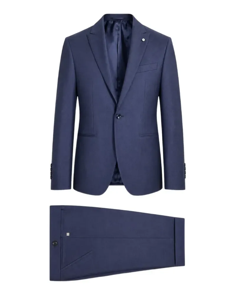 Luigi Bianchi Mantova single-breasted notch-lapel suit - Blau Blau