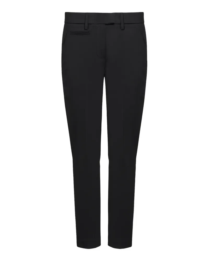 Dondup Klassische Hose mit Logo-Schild - Schwarz Schwarz