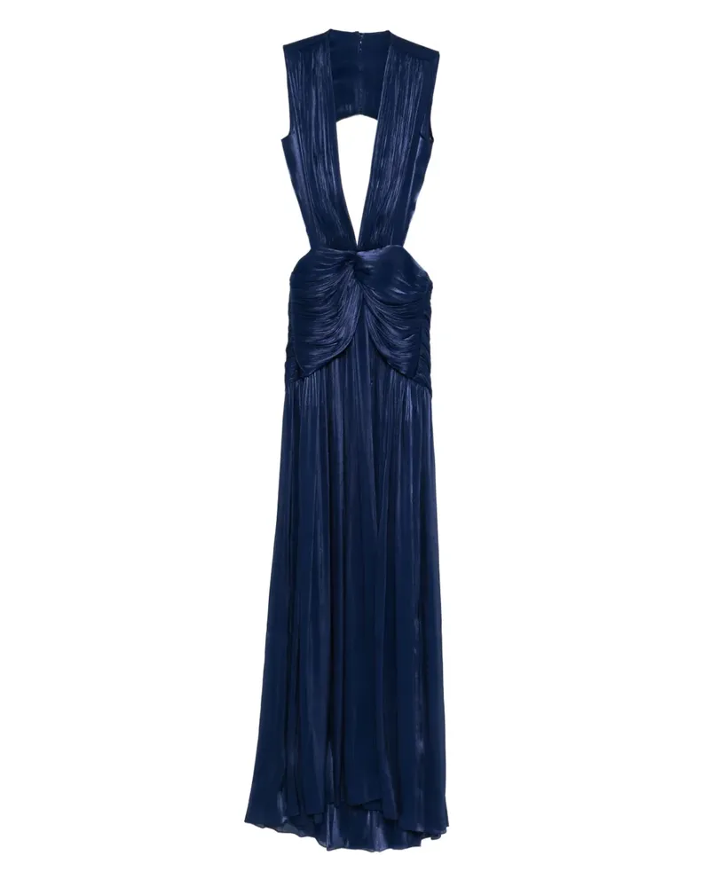 COSTARELLOS Silla Maxikleid mit drapiertem Ausschnitt - Blau Blau