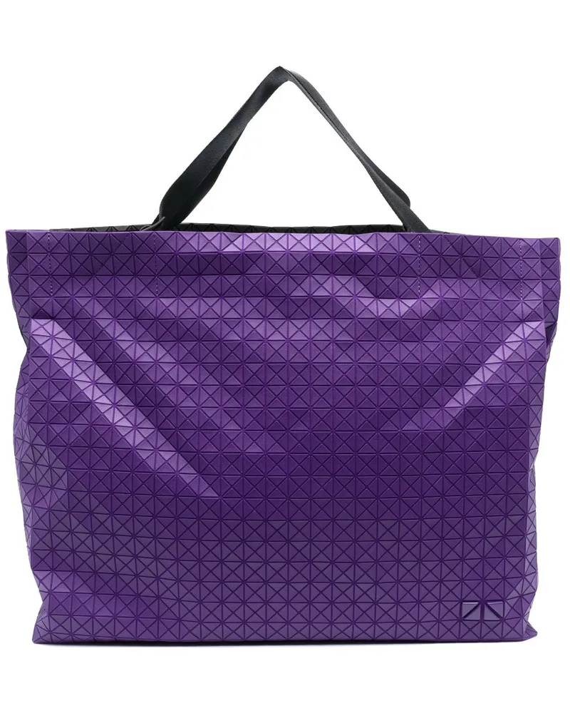 Issey Miyake Shopper mit geometrischen Einsätzen Violett