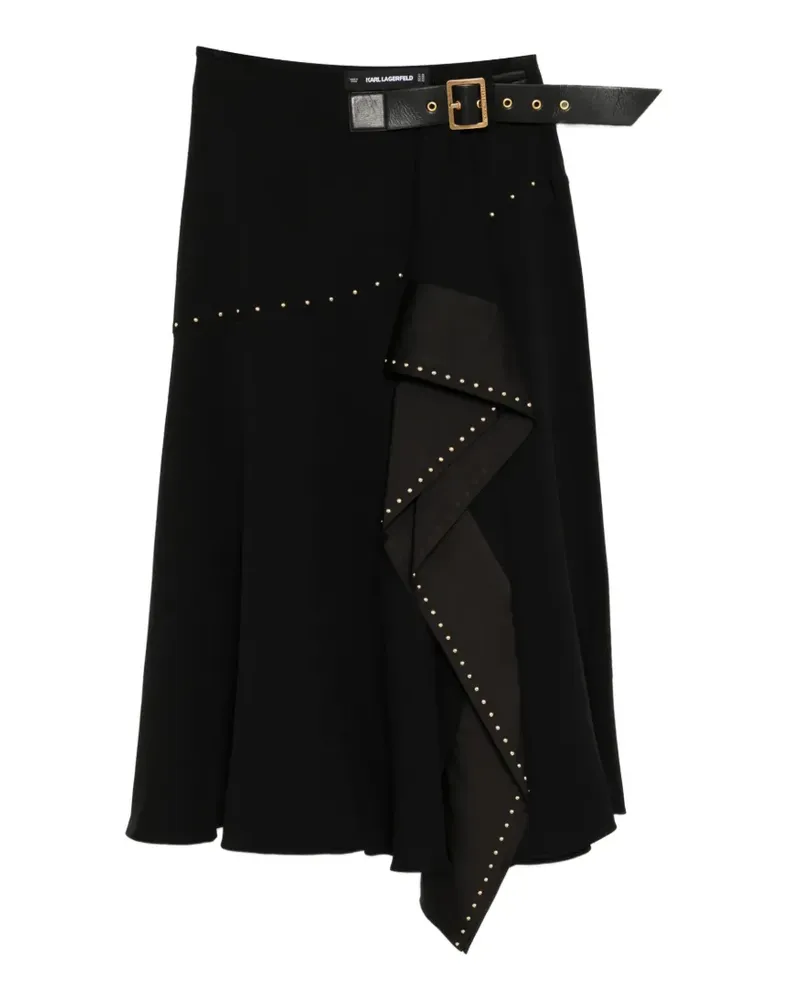 Karl Lagerfeld stud-embellished midi skirt - Schwarz Schwarz