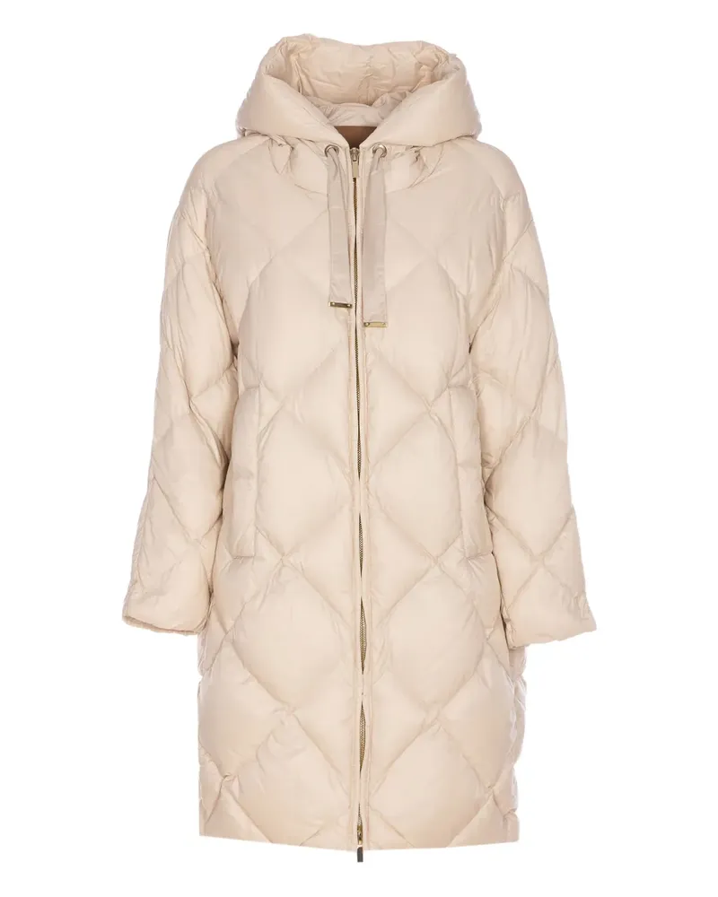 Max Mara Wattierter Mantel mit Rautensteppung - Nude Nude