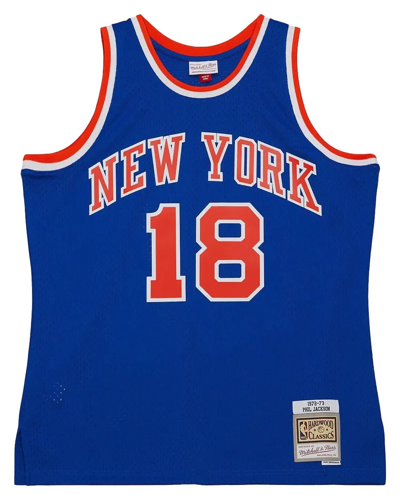 Mitchell & Ness NBA Road "Knicks 1972 Phil Jackson" Trikot - Blau Blau