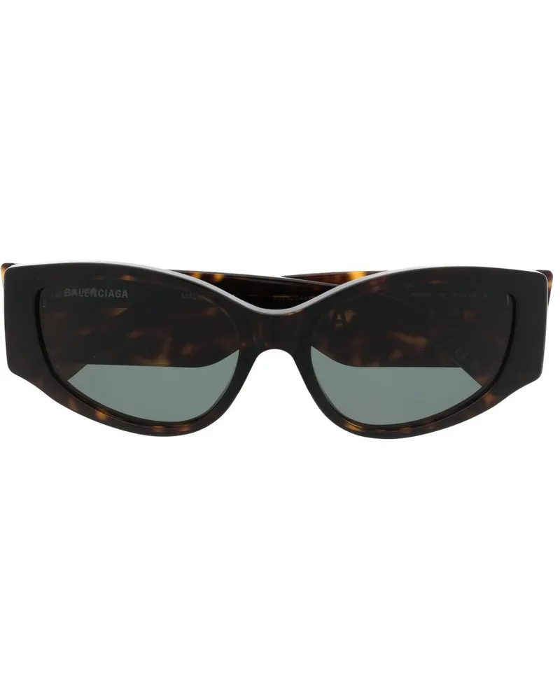 Balenciaga Sonnenbrille im Biker-Style - Braun Braun