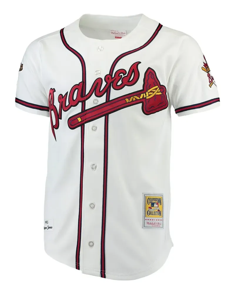 Mitchell & Ness Chipper Jones Home T-Shirt - Weiß Weiß