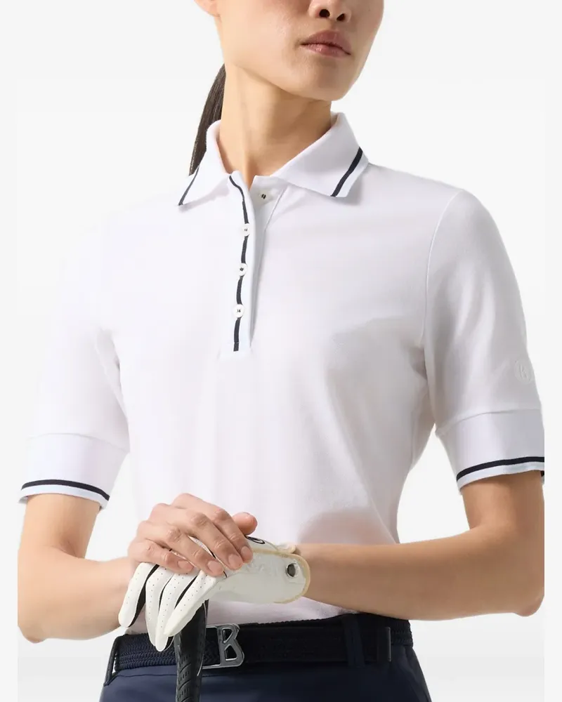 Bogner Elenor Poloshirt mit Streifendetail - Weiß Weiß