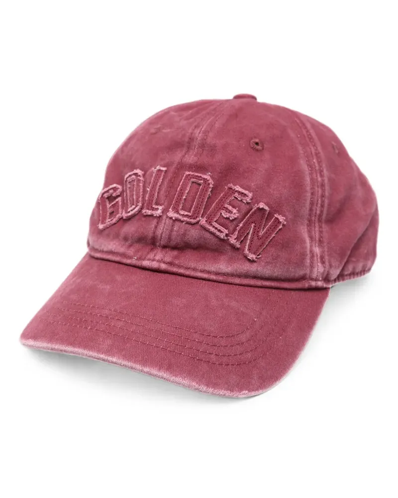 Golden Goose logo-patch star-stud baseball cap - Rot Rot