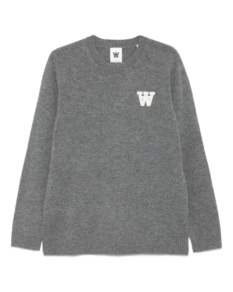 Wood Wood Pullover mit Logo-Print - Grau Grau