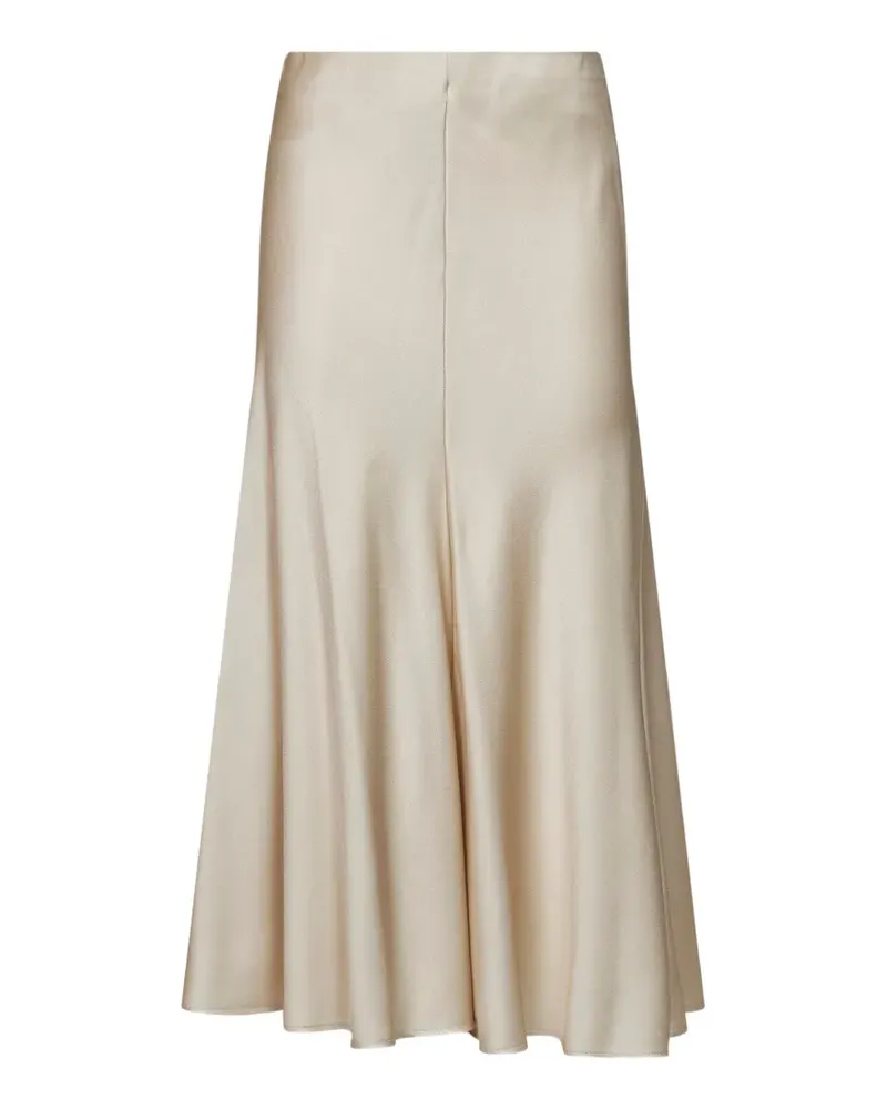 Brunello Cucinelli bias-cut flared skirt - Nude Nude
