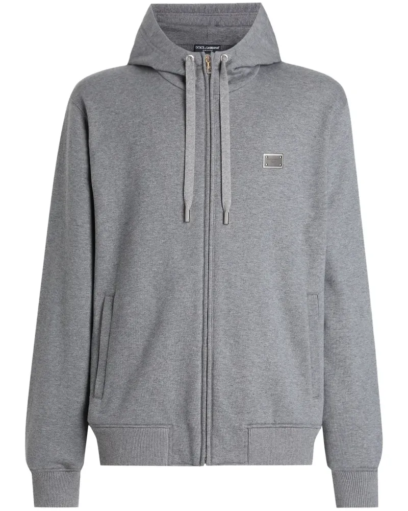 Dolce & Gabbana Kapuzenjacke mit Reißverschluss - Grau Grau