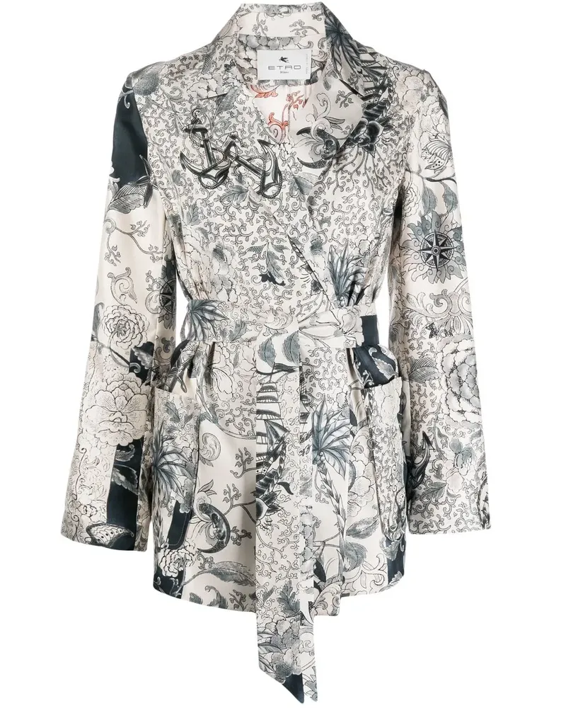 Etro Jacke mit Print - Weiß Weiß