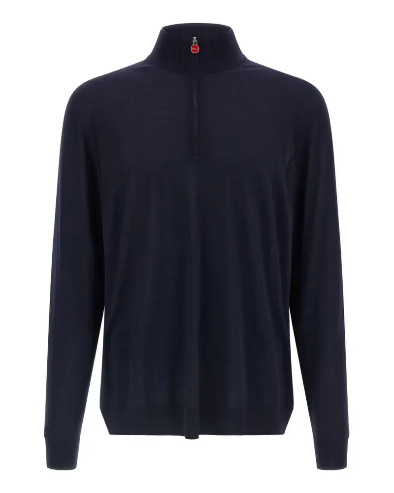 Kiton Pullover mit Reißverschluss - Blau Blau