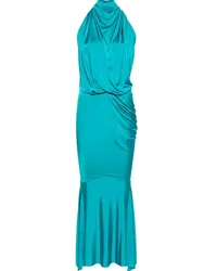 Alexandre Vauthier Drapierte Neckholder-Abendrobe Blau