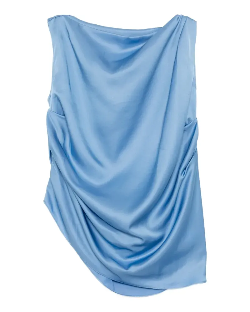 JNBY Asymmetrisches Top mit Drapierung - Blau Blau