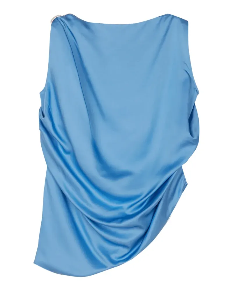 JNBY Asymmetrisches Top mit Drapierung - Blau Blau