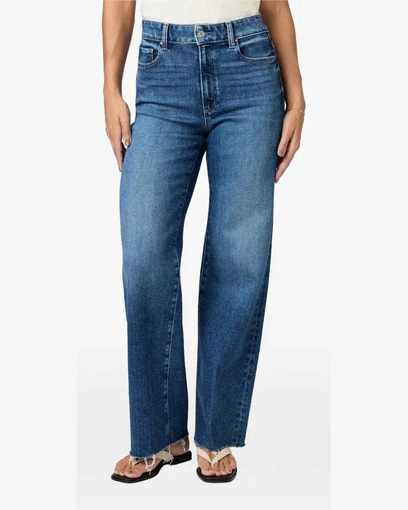 Paige Weite Anessa Jeans mit offenem Saum - Blau Blau