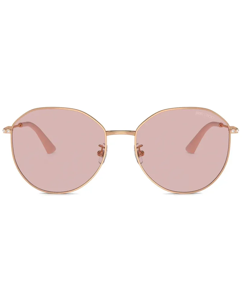 Jimmy Choo Sonnenbrille mit Kristallen - Gold Gold